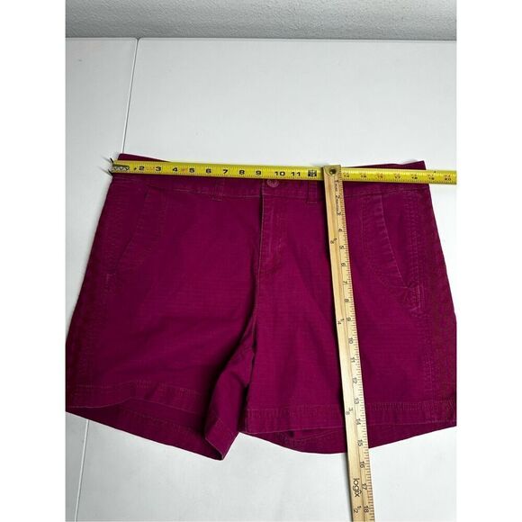 Eddie Bauer Women’s Chino Shorts Burgundy Size 14 - Picture 5 of 9